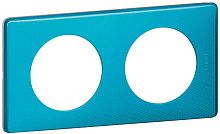 Рамка универсальная Legrand Celiane 2-м. металл лазурный пунктум картинка